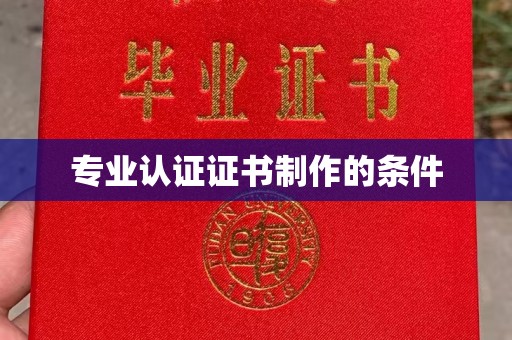 民和专业认证证书制作的条件